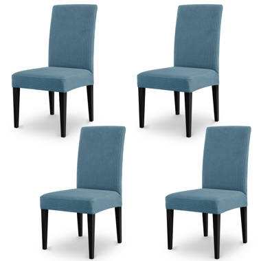 Blue slipcover dining discount chair